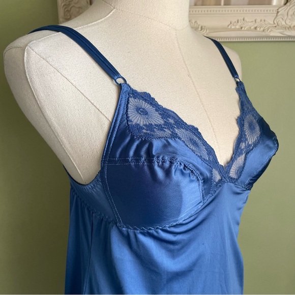 Vintage Dusty Blue Formfit Rogers Slip - Picture 5 of 8